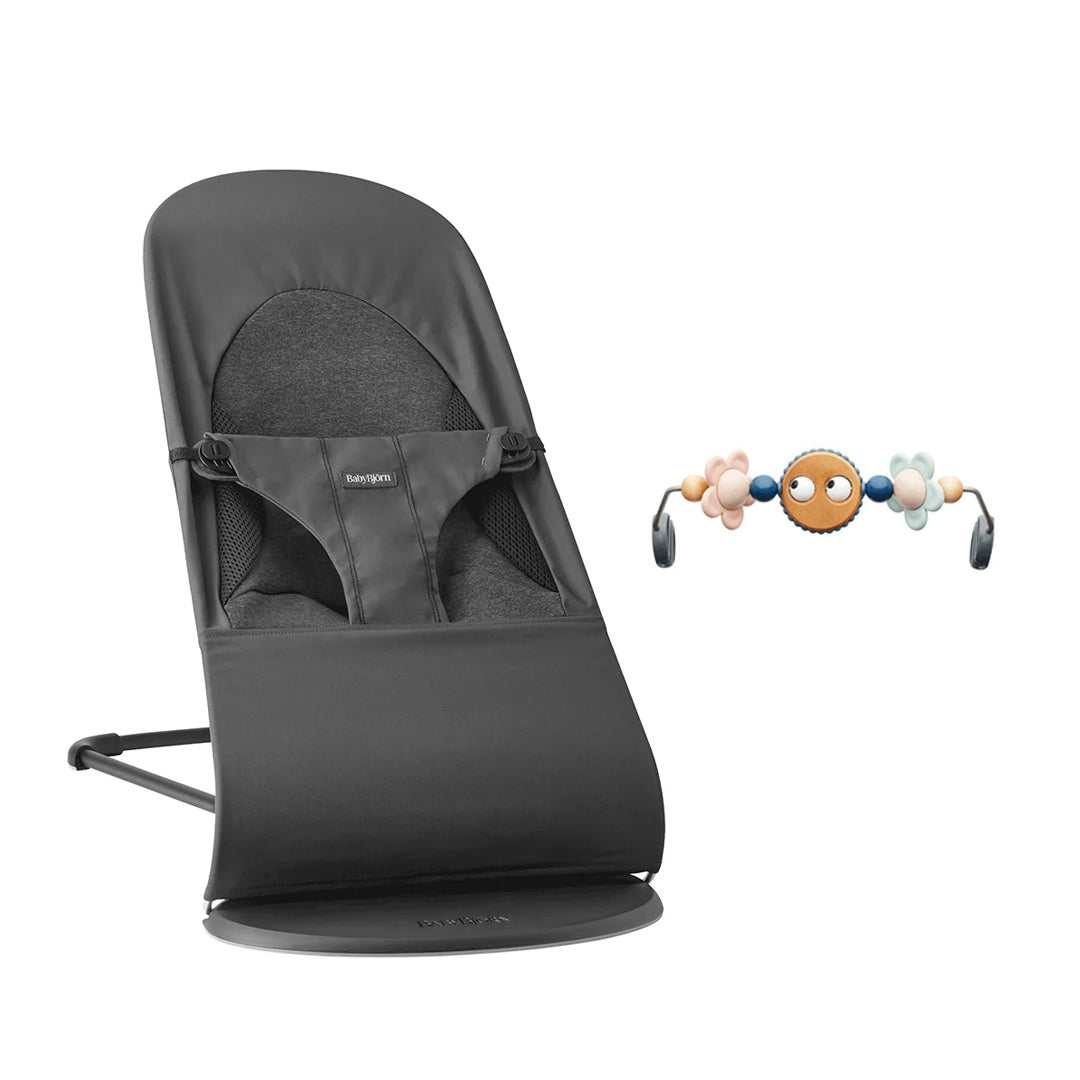 BabyBjörn Balance Soft Tri Fabric - Grey-Baby Bouncers-Googly Eyes Pastel- | Natural Baby Shower
