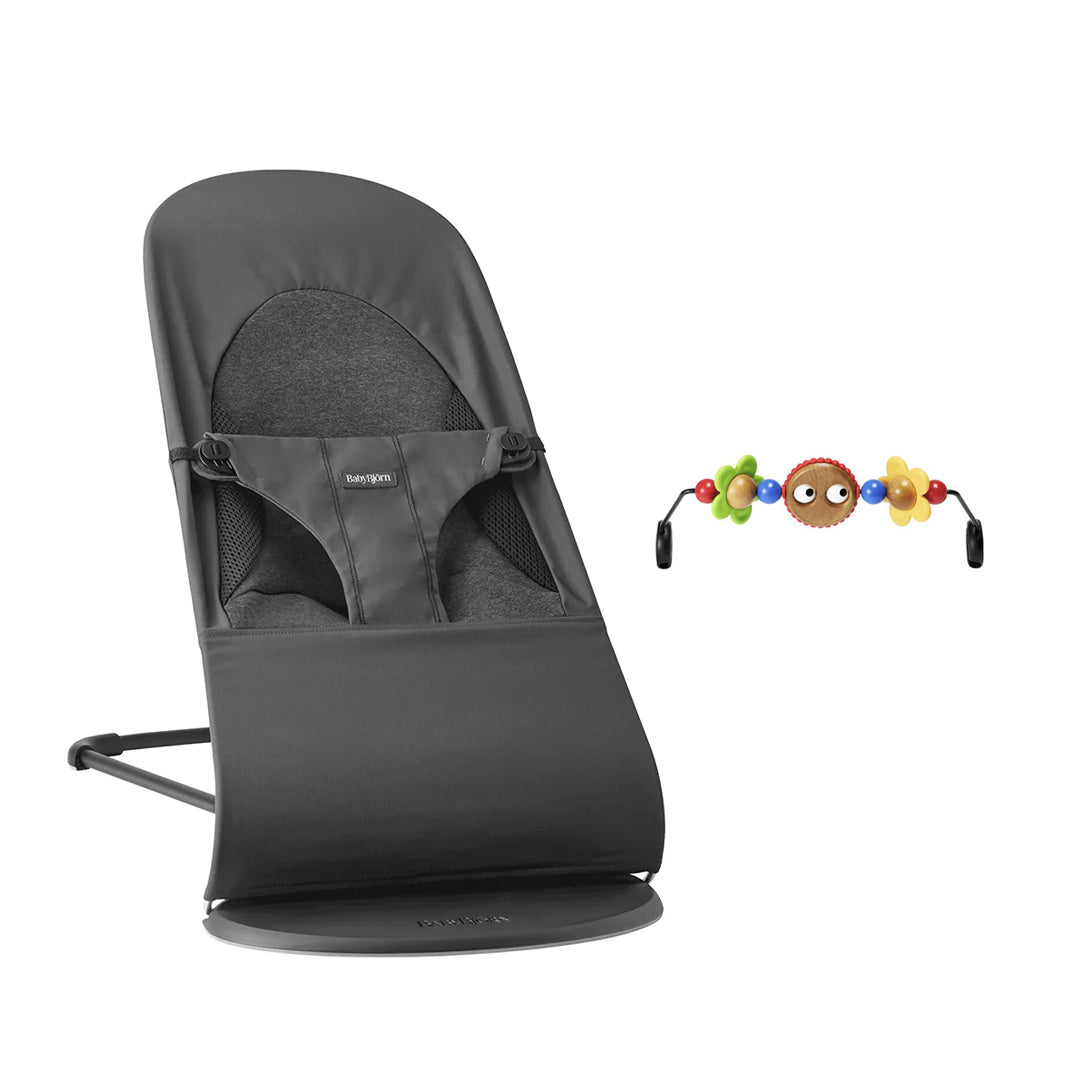 BabyBjörn Balance Soft Tri Fabric - Grey-Baby Bouncers-Googly Eyes Bright- | Natural Baby Shower