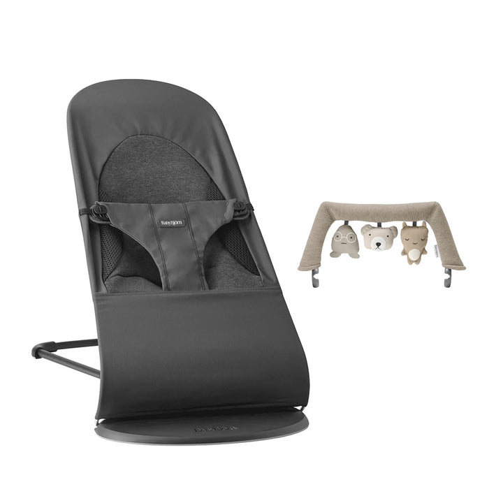 BabyBjörn Balance Soft Tri Fabric - Grey-Baby Bouncers-Soft Friends Sand- | Natural Baby Shower