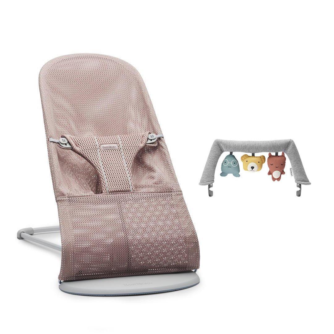BabyBjorn Bouncer Bliss - Mesh - Dusty Pink-Baby Bouncers-Soft Friends Grey- | Natural Baby Shower