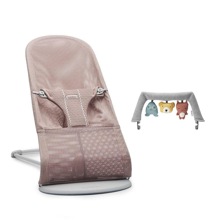 BabyBjorn Bouncer Bliss - Mesh - Dusty Pink-Baby Bouncers-Soft Friends Grey- | Natural Baby Shower