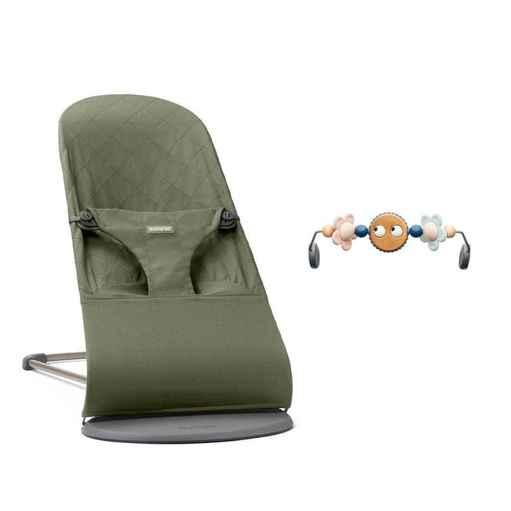 BabyBjorn Bouncer Bliss - Woven - Dark Green-Baby Bouncers-Googly Eyes Pastel- | Natural Baby Shower