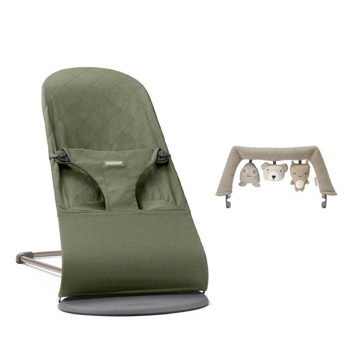 BabyBjorn Bouncer Bliss - Woven - Dark Green-Baby Bouncers-Soft Friends Sand- | Natural Baby Shower