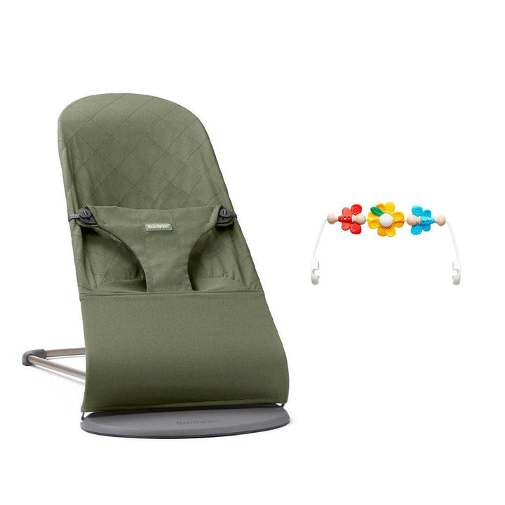BabyBjorn Bouncer Bliss - Woven - Dark Green-Baby Bouncers-Flying Friends- | Natural Baby Shower