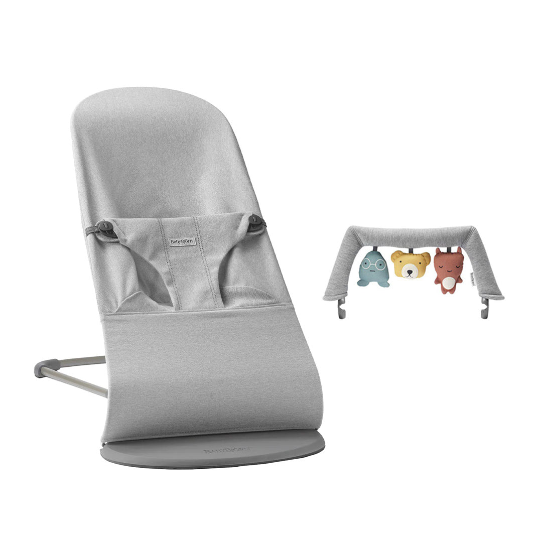BabyBjörn Bouncer Bliss Woven Mélange - Light Grey-Baby Bouncers-Soft Friends Grey- | Natural Baby Shower