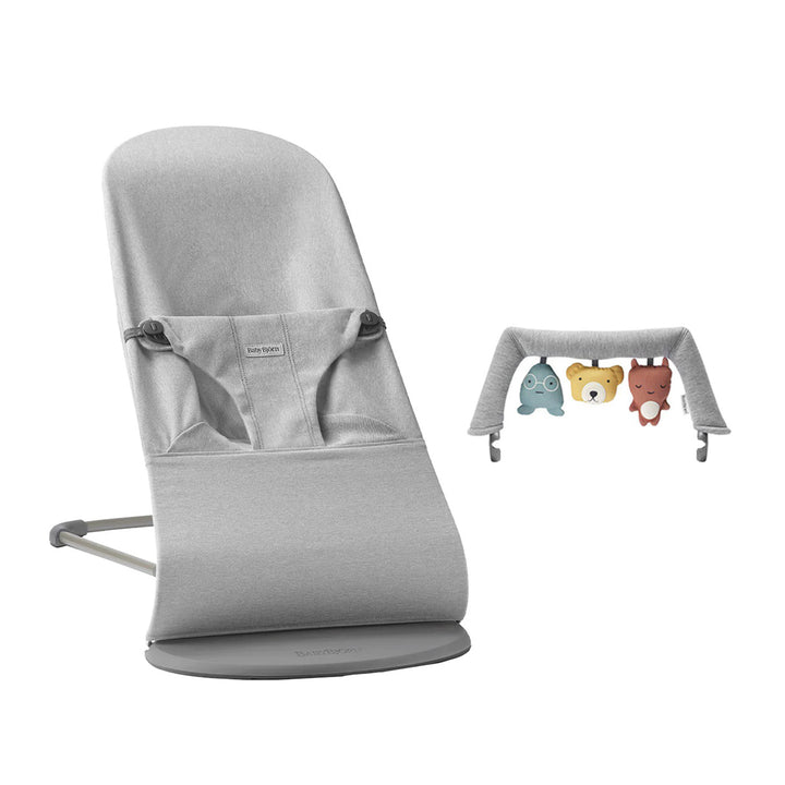 BabyBjörn Bouncer Bliss Woven Mélange - Light Grey-Baby Bouncers-Soft Friends Grey- | Natural Baby Shower