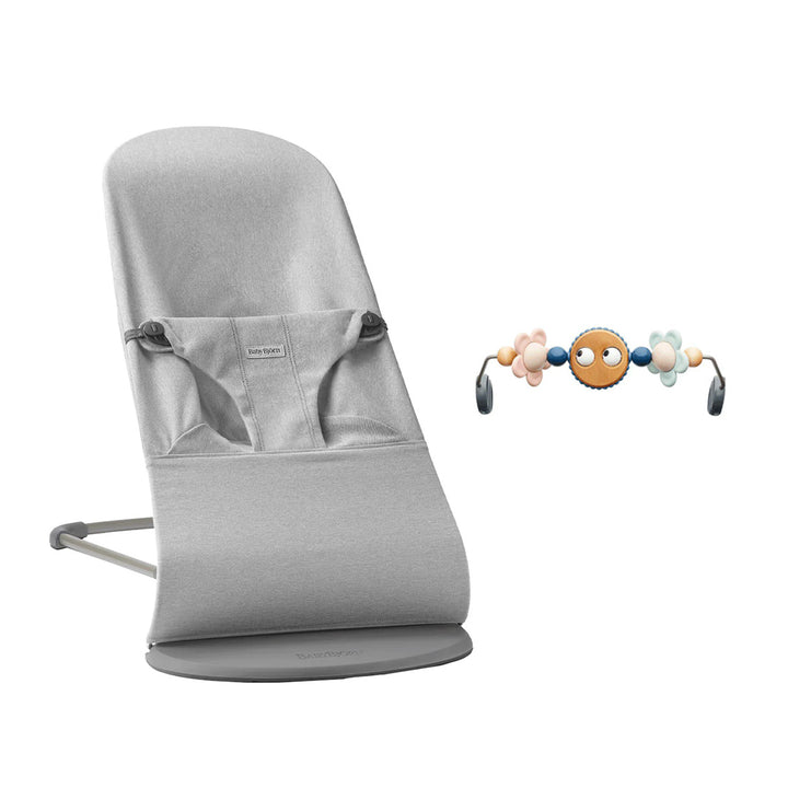 BabyBjörn Bouncer Bliss Woven Mélange - Light Grey-Baby Bouncers-Googly Eyes Pastel- | Natural Baby Shower
