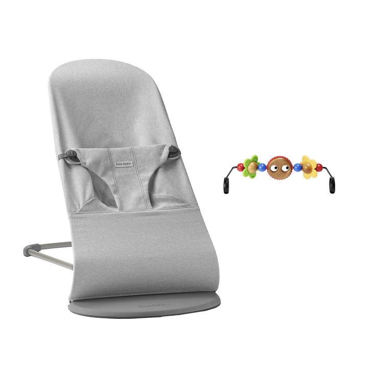 BabyBjörn Bouncer Bliss Woven Mélange - Light Grey-Baby Bouncers-Googly Eyes Bright- | Natural Baby Shower