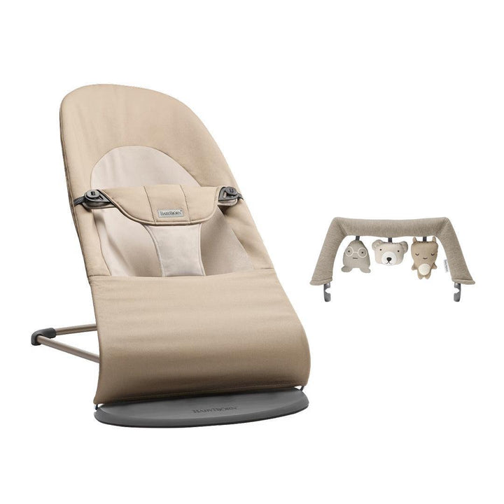 BabyBjörn Balance Baby Bouncer Soft Woven/Jersey - Khaki/Beige-Baby Bouncers-Khaki/Beige-One Size | Natural Baby Shower