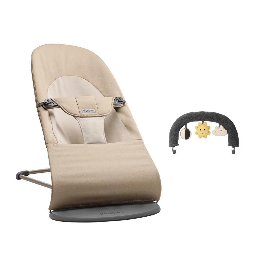 BabyBjörn Balance Baby Bouncer Soft Woven/Jersey - Khaki/Beige-Baby Bouncers-Khaki/Beige-One Size | Natural Baby Shower