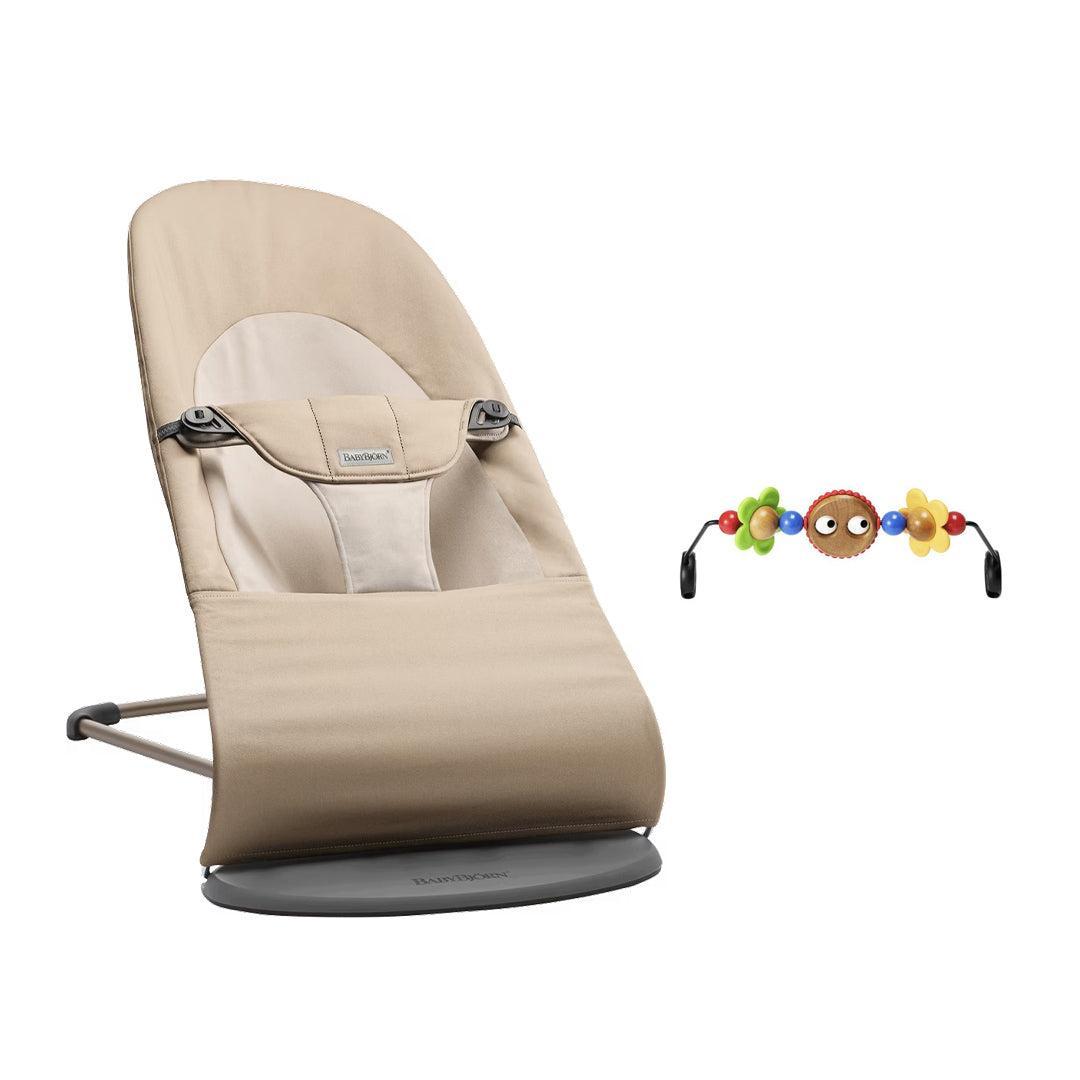 BabyBjörn Balance Baby Bouncer Soft Woven/Jersey - Khaki/Beige-Baby Bouncers-Khaki/Beige-One Size | Natural Baby Shower