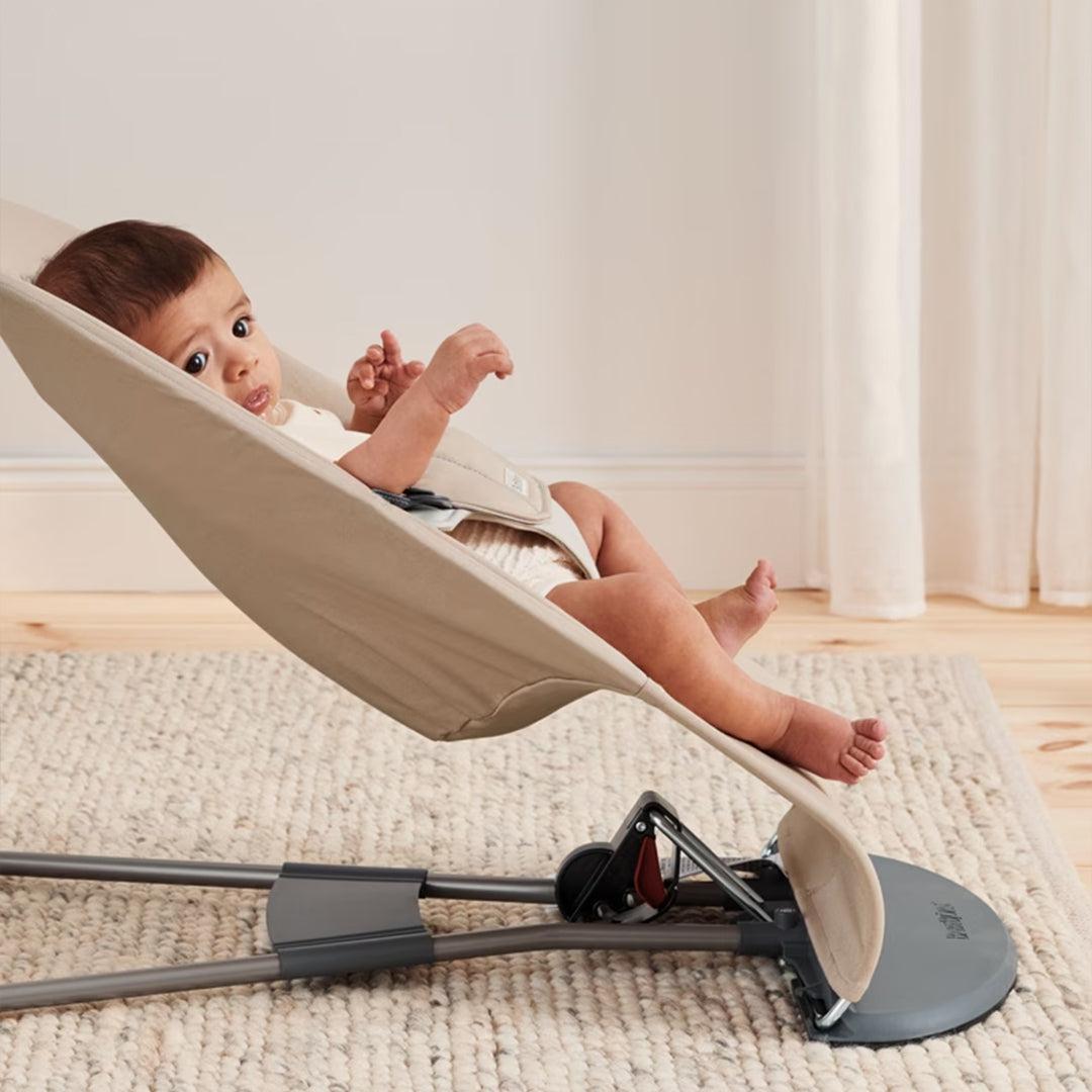 BabyBjörn Balance Baby Bouncer Soft Woven/Jersey - Khaki/Beige-Baby Bouncers-Khaki/Beige-One Size | Natural Baby Shower