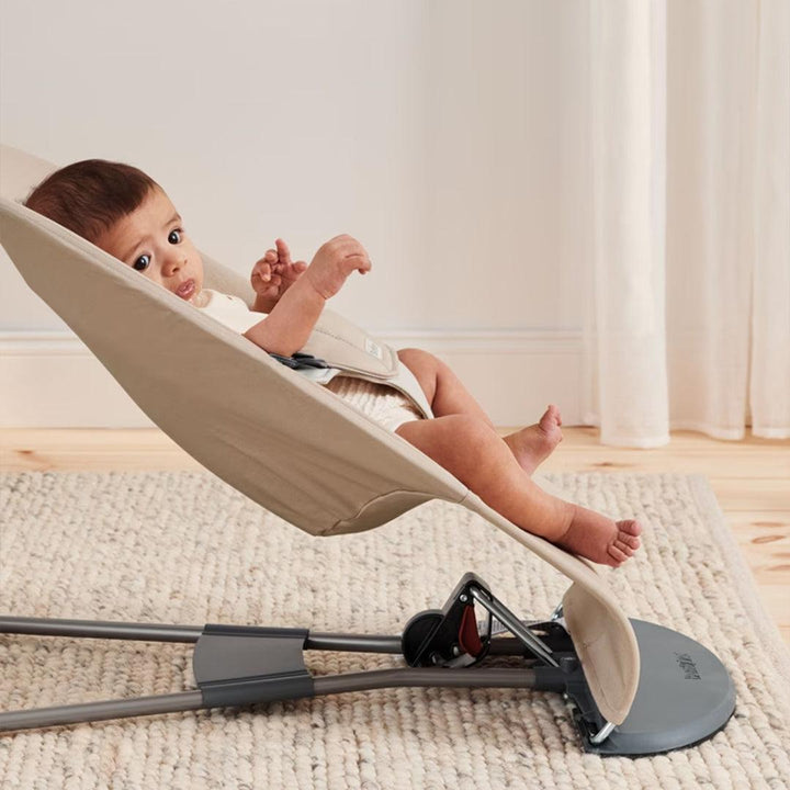 BabyBjörn Balance Baby Bouncer Soft Woven/Jersey - Khaki/Beige-Baby Bouncers-Khaki/Beige-One Size | Natural Baby Shower