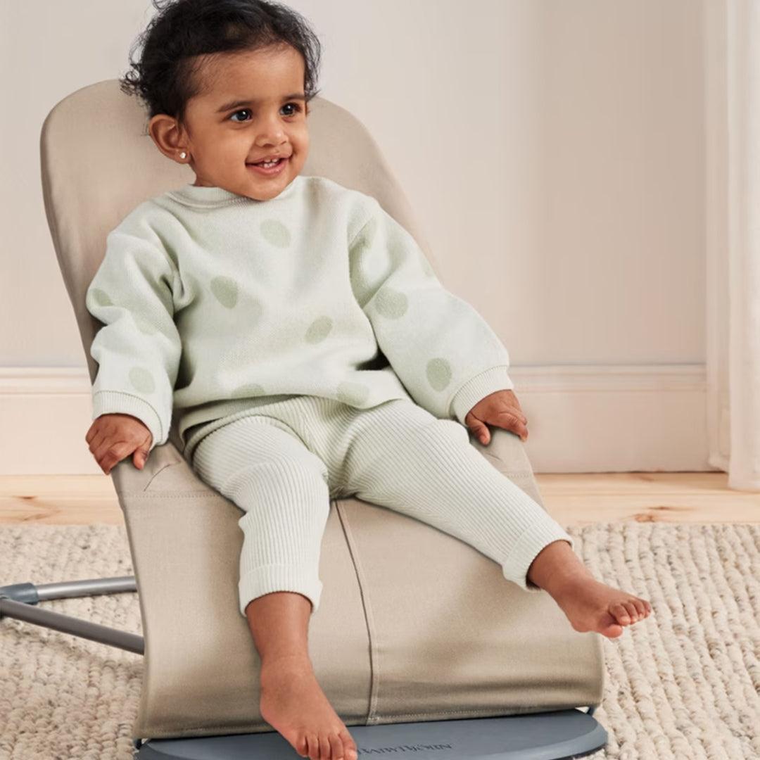 BabyBjörn Balance Baby Bouncer Soft Woven/Jersey - Khaki/Beige-Baby Bouncers-Khaki/Beige-One Size | Natural Baby Shower