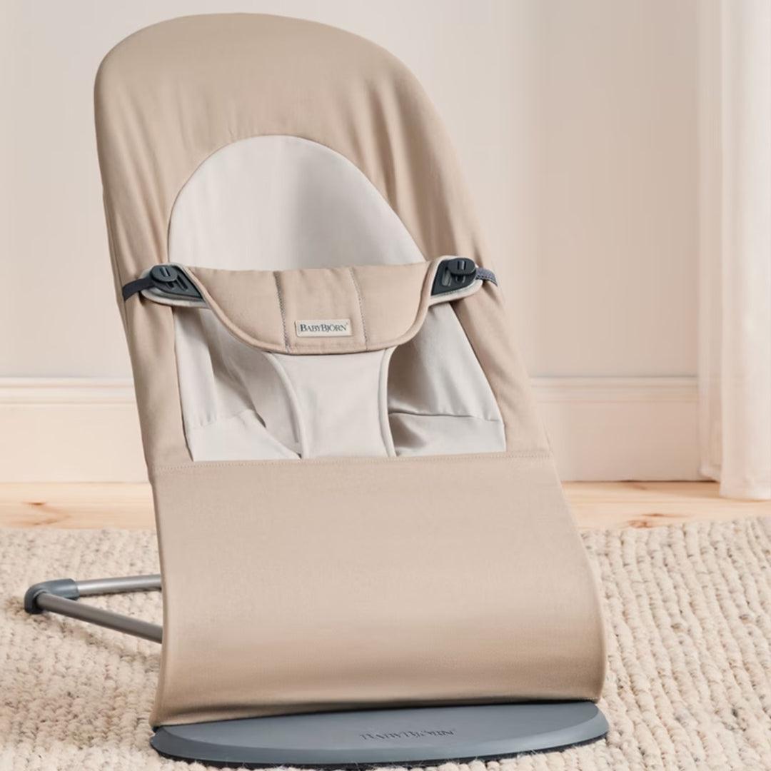 BabyBjörn Balance Baby Bouncer Soft Woven/Jersey - Khaki/Beige-Baby Bouncers-Khaki/Beige-One Size | Natural Baby Shower