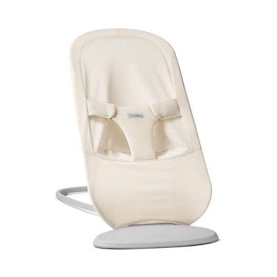 BabyBjörn Begin Baby Bouncer Airy Mesh - Cream-Baby Bouncers-Without Toy Bar- | Natural Baby Shower