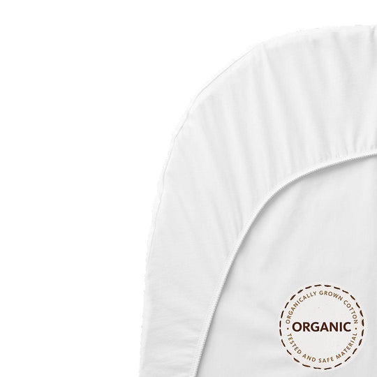 BabyBjörn Fitted Sheet for Baby Crib - White-Sheets-White-Crib | Natural Baby Shower
