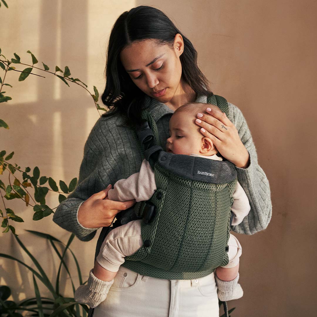 BabyBjörn Harmony Baby Carrier Dark Green 3D Mesh - Main Image