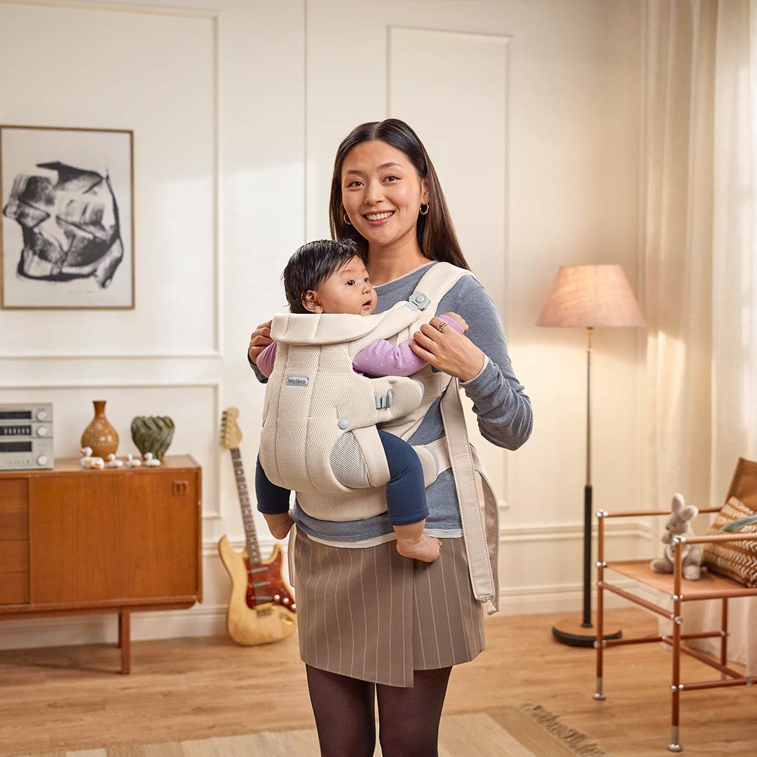 BabyBjörn Hold Airy Mesh Baby Carrier - Cream-Baby Carriers- | Natural Baby Shower