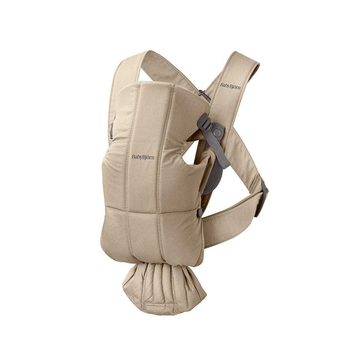 BabyBjorn Mini Woven Baby Carrier - Beige-Baby Carriers- | Natural Baby Shower