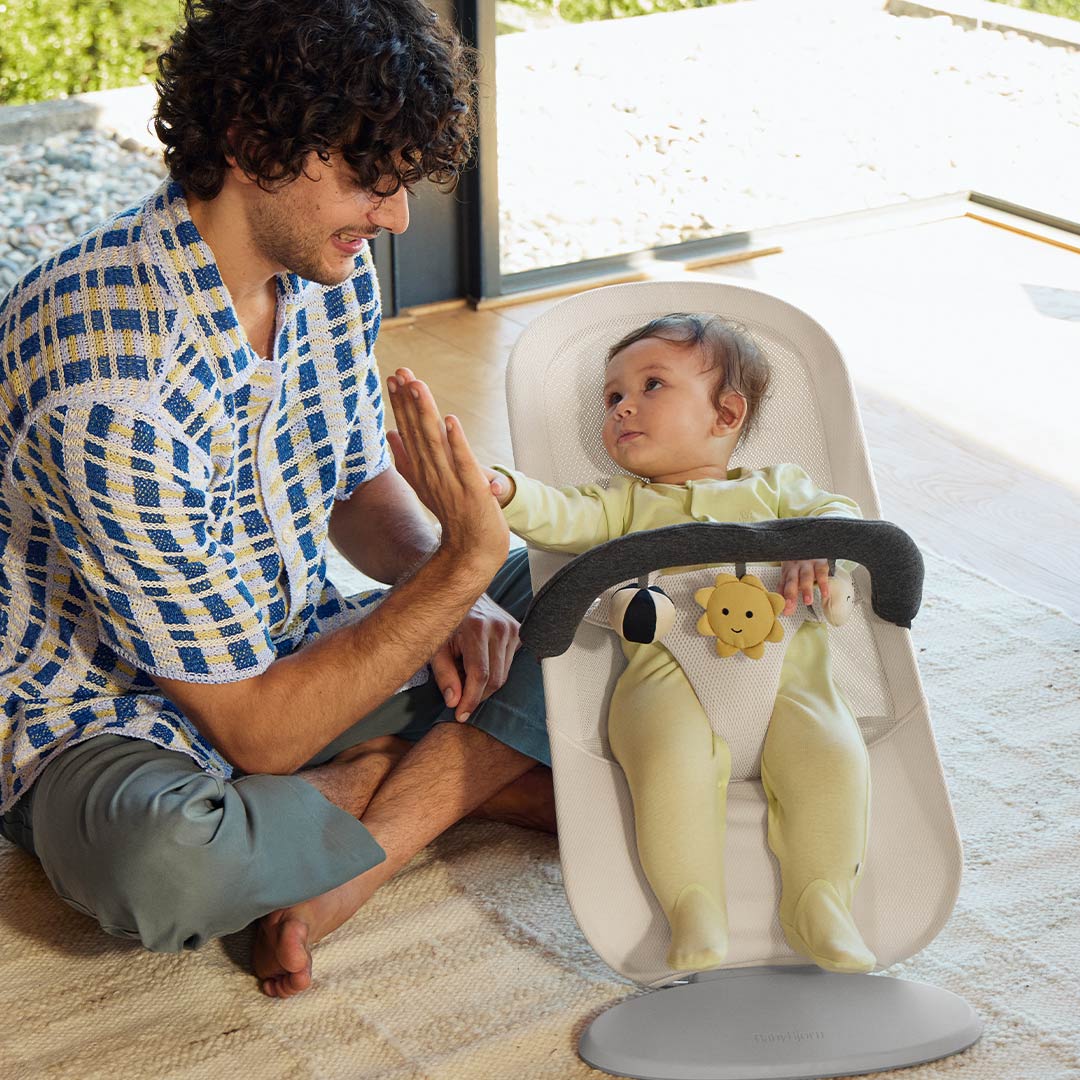 BabyBjörn Sunny Friends Toy Bar - Charcoal Grey-Baby Bouncer Toy Bars- | Natural Baby Shower