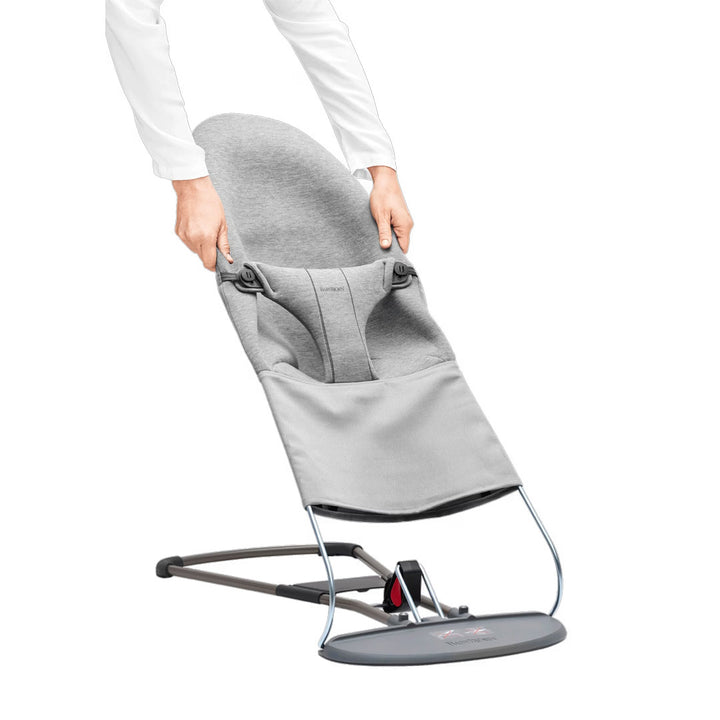 BabyBjörn 3D Jersey Fabric Seat for Bouncer - Light Grey-Baby Bouncer Seat Covers-Light Grey- | Natural Baby Shower