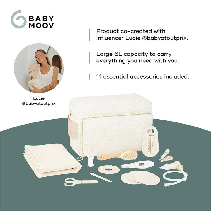 Babymoov Large Baby Toiletry Bag Kit Curl - White-Bathing Care-White-Each | Natural Baby Shower