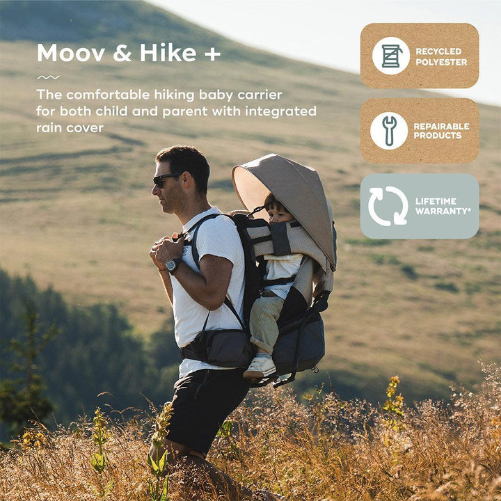 Babymoov Moov & Hike Baby Carrier & Raincover Bundle Set - Dune-Baby Carriers-Dune- | Natural Baby Shower