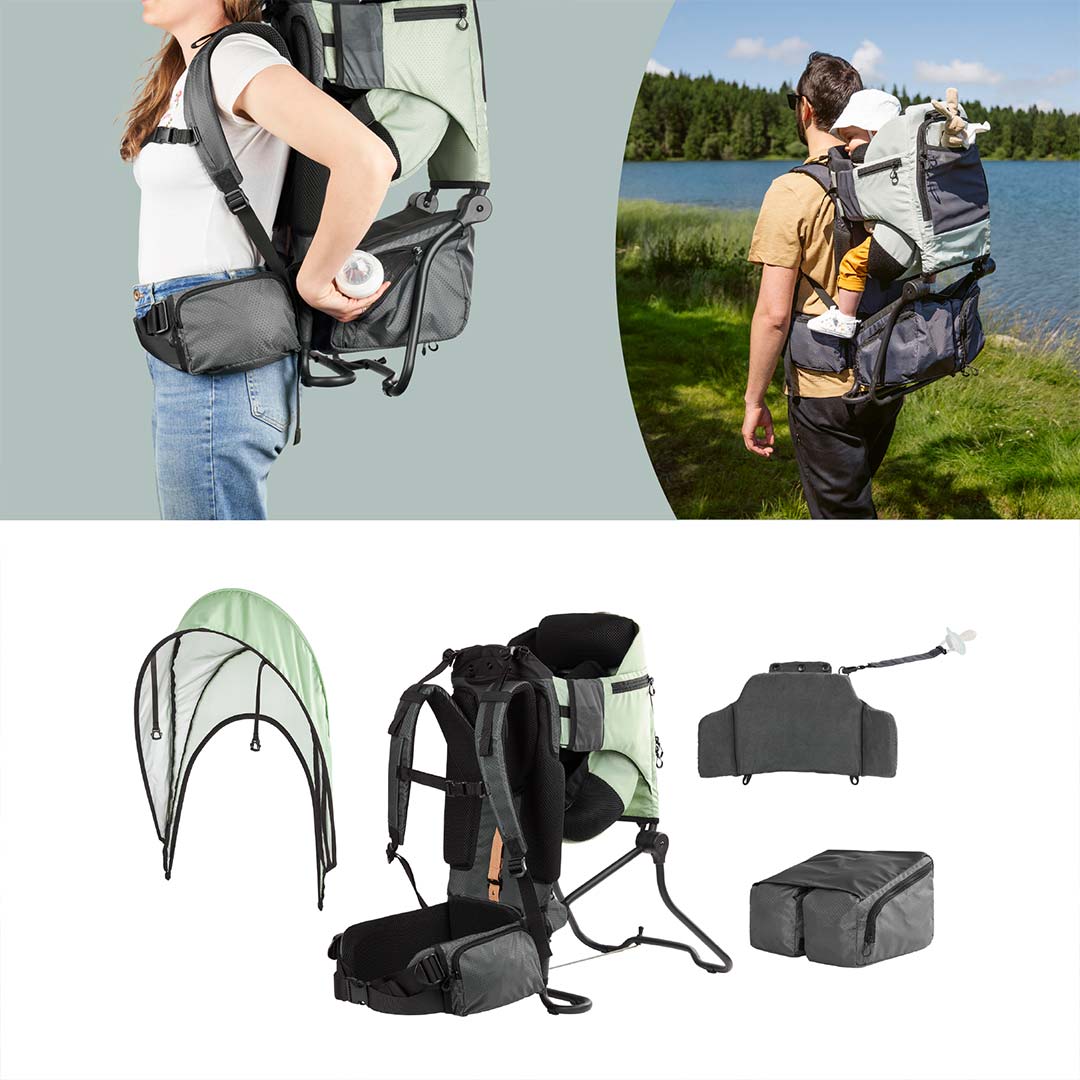 Babymoov Moov & Hike Baby Carrier - Sage Green-Baby Carriers-Sage Green- | Natural Baby Shower