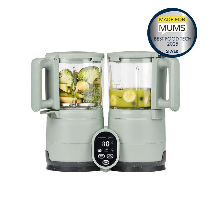 Babymoov Nutribaby Glass Baby Food Maker - Green-Food Processors-Green- | Natural Baby Shower