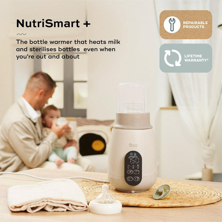 Babymoov NutriSmart+ 4 in 1 Bottle Warmer & Steriliser - with 12v Travel Adaptor - Mineral Beige-Bottle Warmers-Mineral Beige-Each | Natural Baby Shower