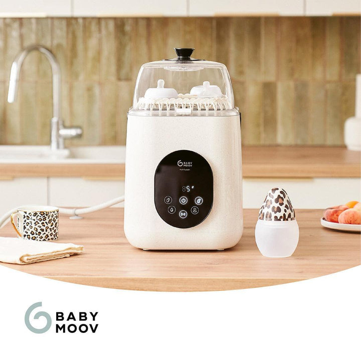 Babymoov NutriWash 4 in 1 Bottle Washer, Steriliser, Dryer & Storer - Mineral Beige-Bottle Cleaners-Mineral Beige-Each | Natural Baby Shower