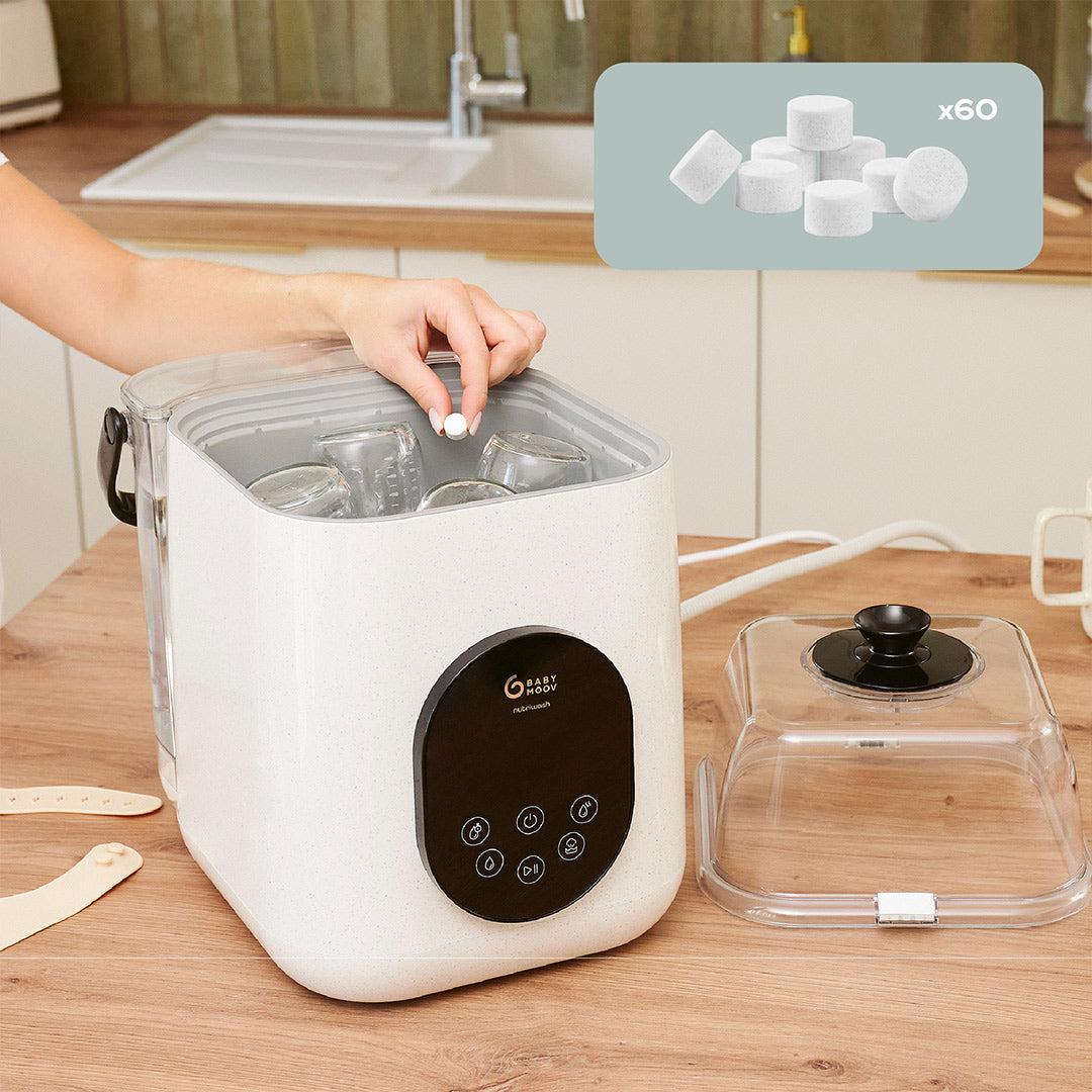 Babymoov NutriWash 4 in 1 Bottle Washer, Steriliser, Dryer & Storer - Mineral Beige-Bottle Cleaners-Mineral Beige-Each | Natural Baby Shower
