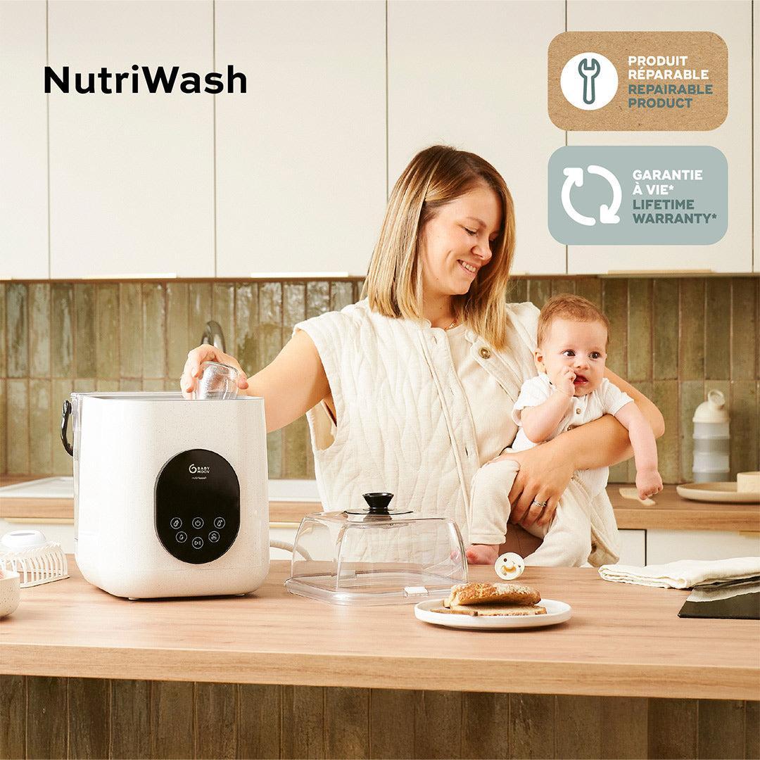 Babymoov NutriWash 4 in 1 Bottle Washer, Steriliser, Dryer & Storer - Mineral Beige-Bottle Cleaners-Mineral Beige-Each | Natural Baby Shower