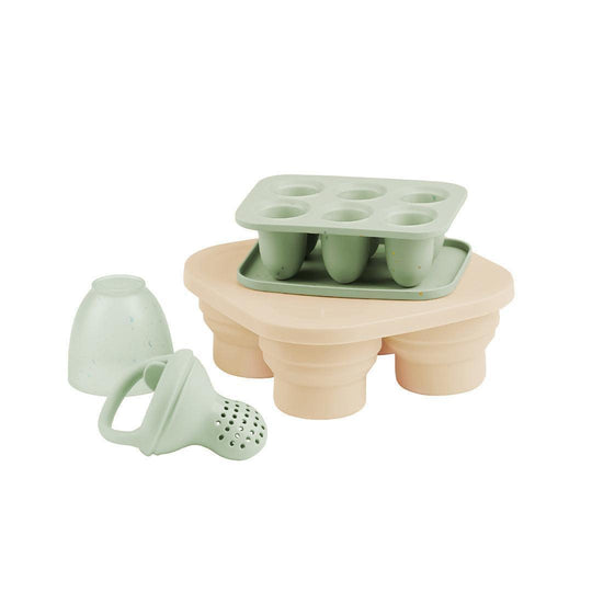 Babymoov Silicone Containers & Feeder Set - Green-Food Storage-Green-Each | Natural Baby Shower