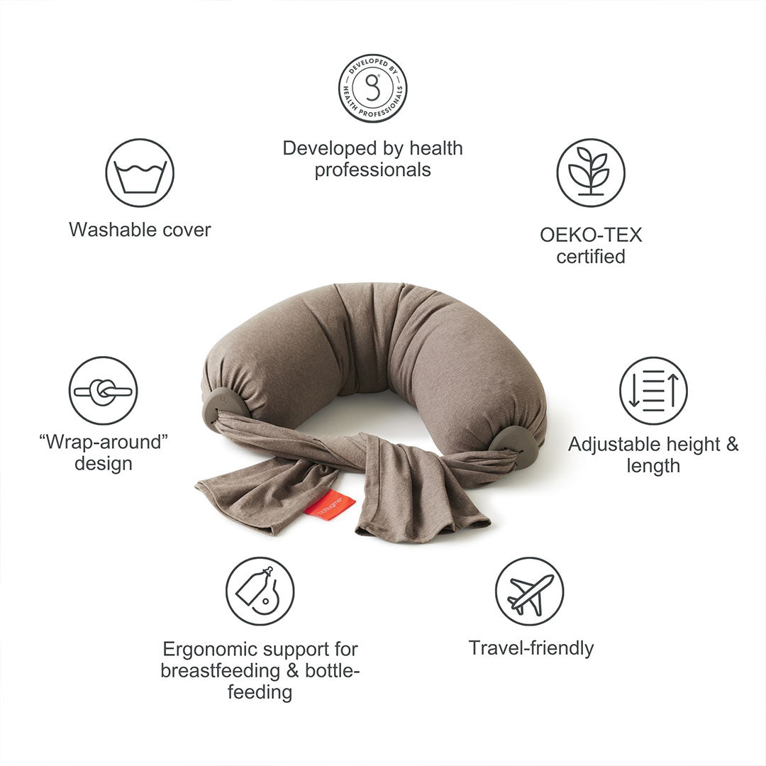 bbhugme Nursing Pillow - Hazel Brown-Nursing Pillows-Hazel Brown- | Natural Baby Shower