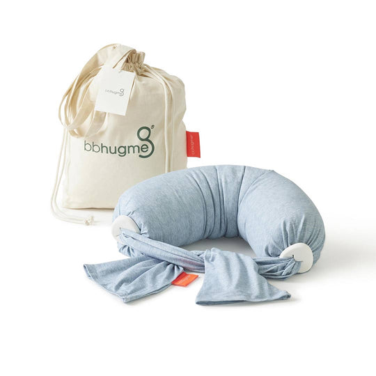 bbhugme Nursing Pillow - Blue Melange-Nursing Pillows-Blue Melange- | Natural Baby Shower