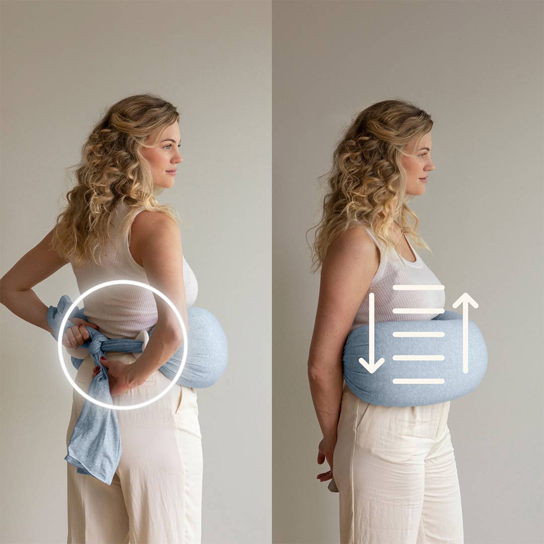 bbhugme Nursing Pillow - Blue Melange-Nursing Pillows-Blue Melange- | Natural Baby Shower