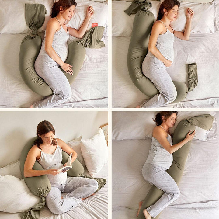 bbhugme Pregnancy Pillow - Dusty Olive-Pregnancy Pillows- | Natural Baby Shower