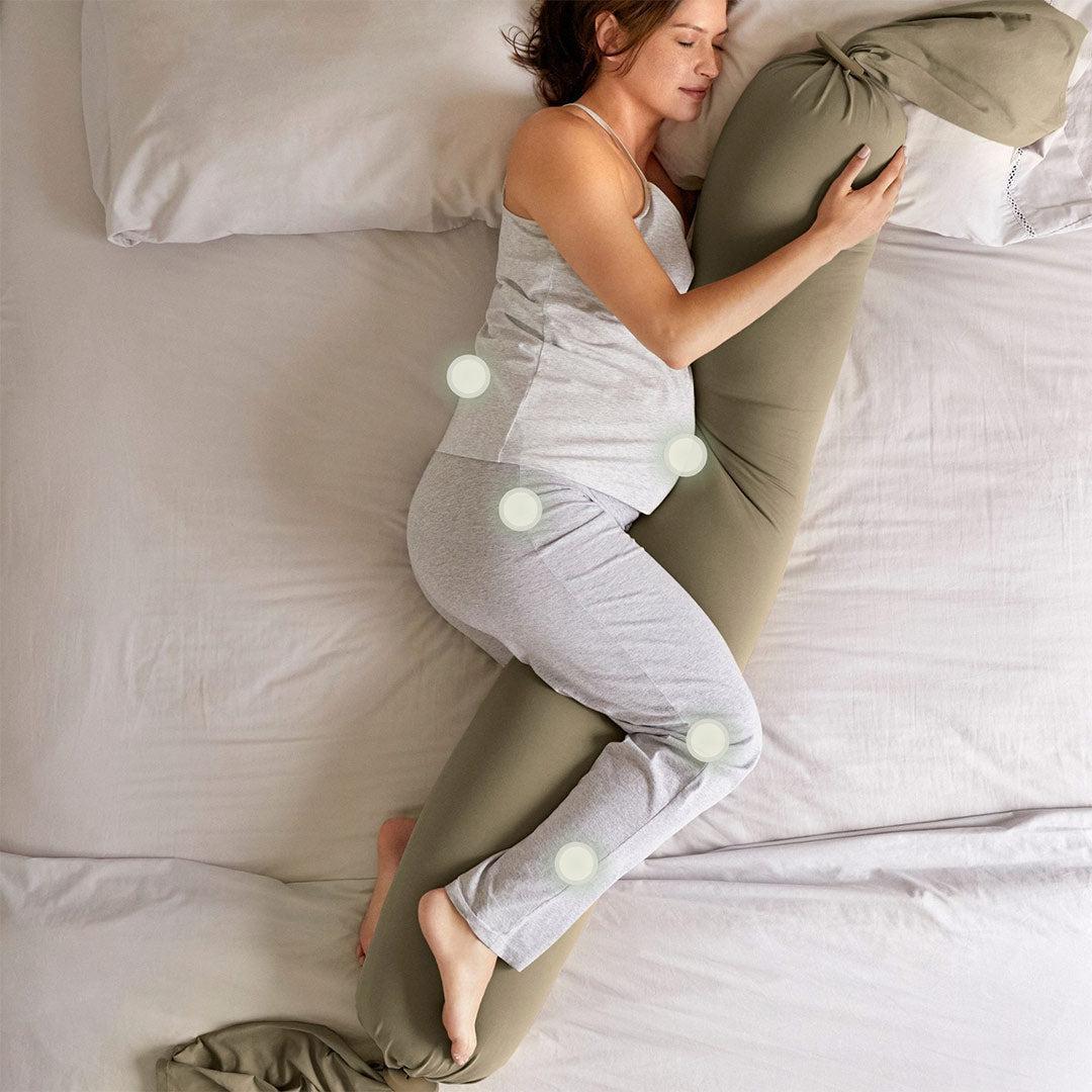 bbhugme Pregnancy Pillow - Dusty Olive-Pregnancy Pillows- | Natural Baby Shower