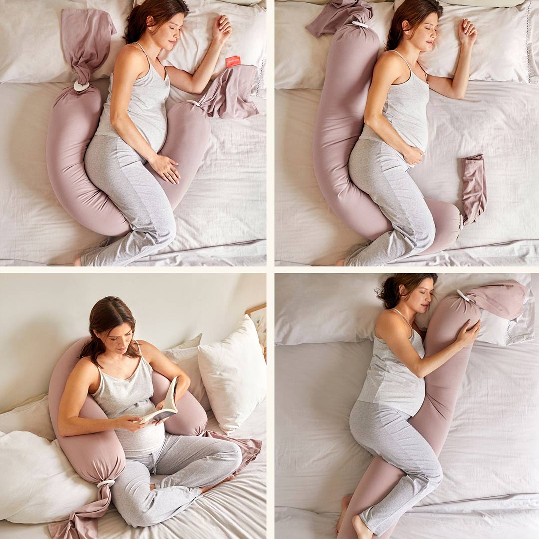 bbhugme Pregnancy Pillow - Dusty Pink-Pregnancy Pillows-Dusty Pink- | Natural Baby Shower