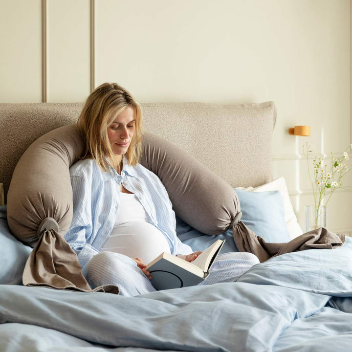 bbhugme Pregnancy Pillow - Hazel Brown-Pregnancy Pillows-Hazel Brown- | Natural Baby Shower