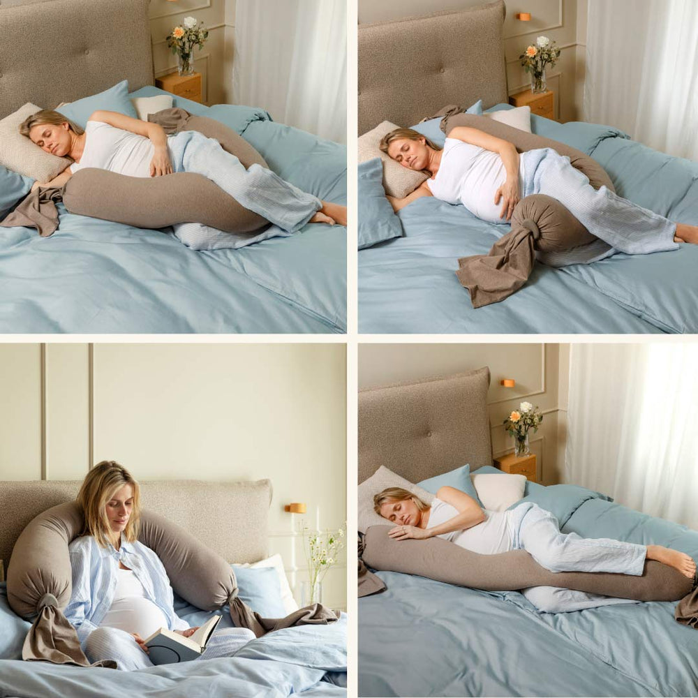 bbhugme Pregnancy Pillow - Hazel Brown-Pregnancy Pillows-Hazel Brown- | Natural Baby Shower