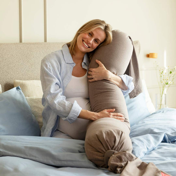 bbhugme Pregnancy Pillow - Hazel Brown-Pregnancy Pillows-Hazel Brown- | Natural Baby Shower