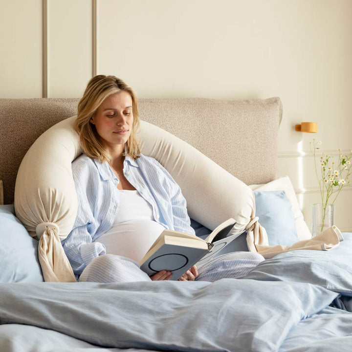bbhugme Pregnancy Pillow - Soft White-Pregnancy Pillows-Soft White- | Natural Baby Shower