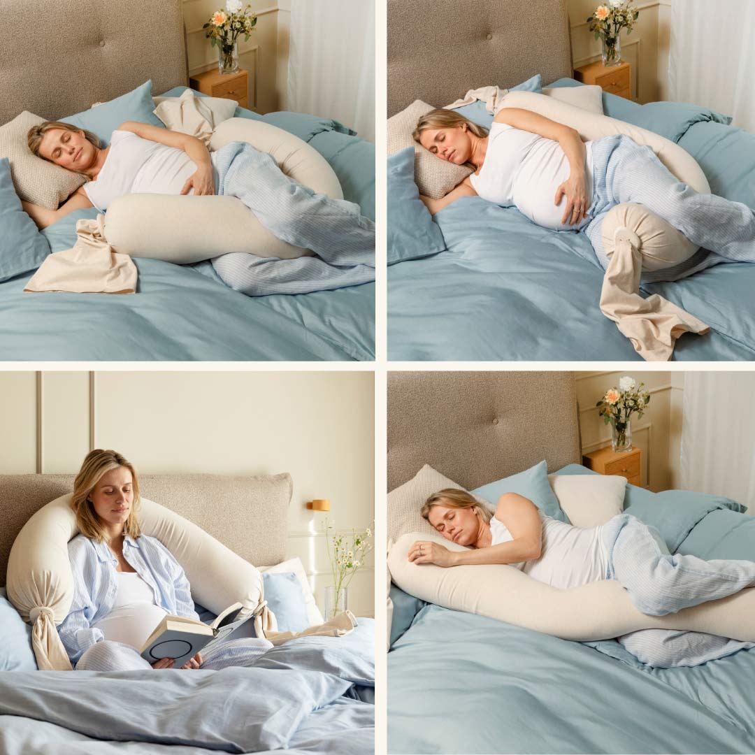 bbhugme Pregnancy Pillow - Soft White-Pregnancy Pillows-Soft White- | Natural Baby Shower