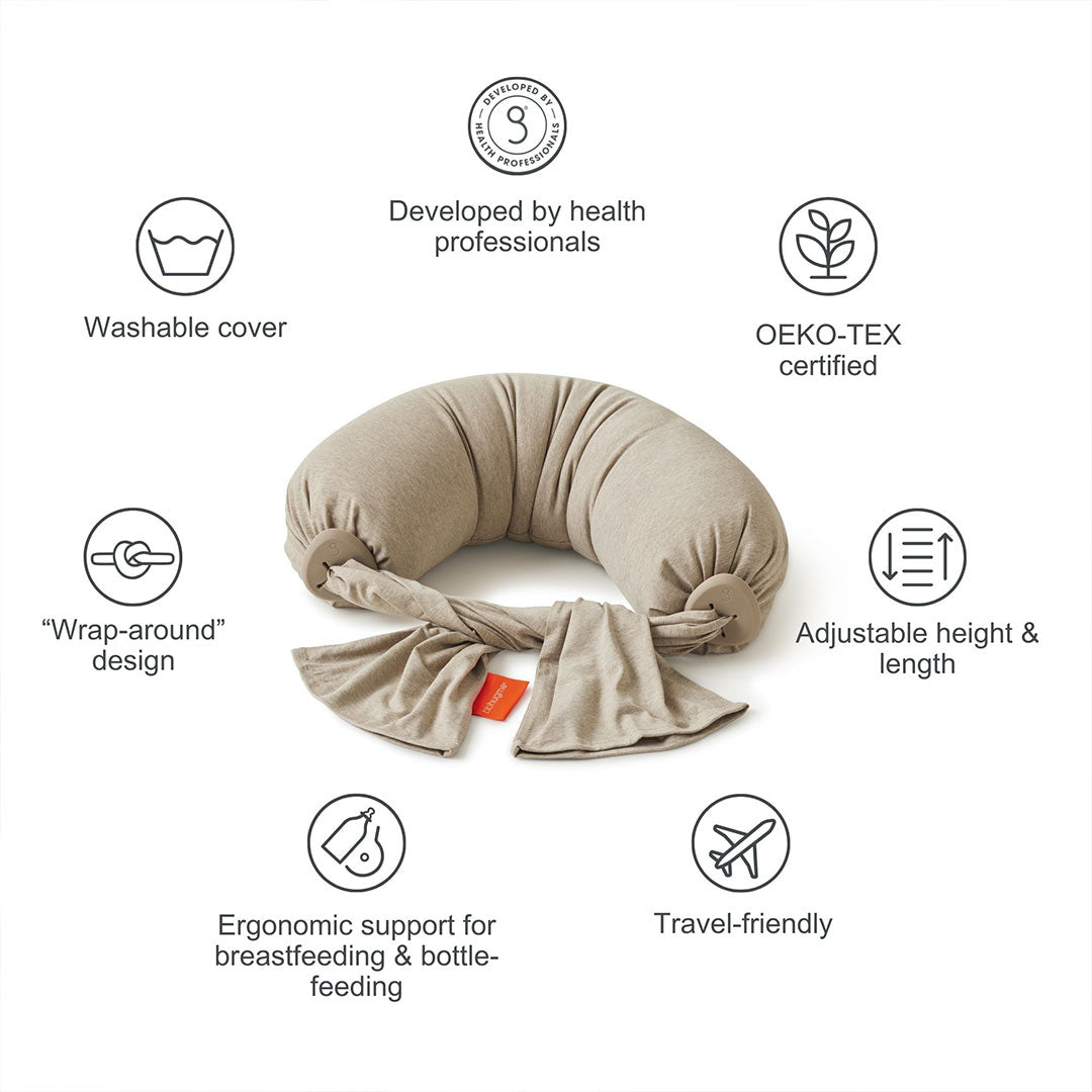 bbhugme Nursing Pillow - Seashell Beige-Nursing Pillows-Seashell Beige- | Natural Baby Shower