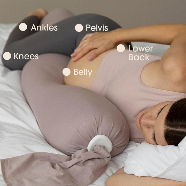 bbhugme Pregnancy Pillow - Dusty Pink-Pregnancy Pillows-Dusty Pink- | Natural Baby Shower