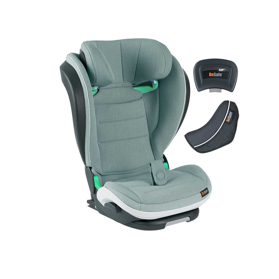 BeSafe iZi Flex Fix i-Size Car Seat - Sea Green Melange-Car Seats- | Natural Baby Shower