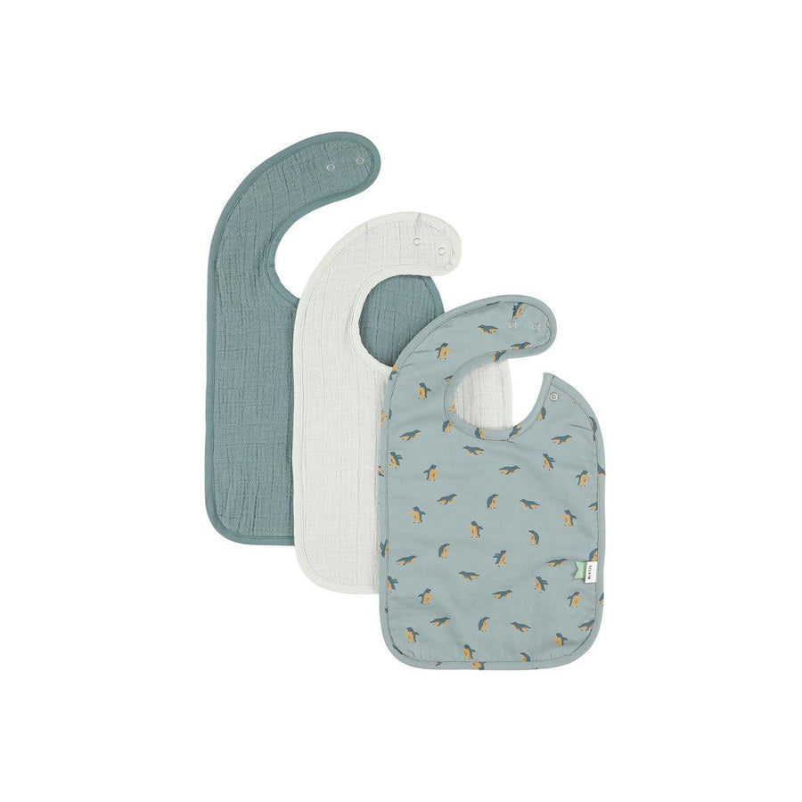 Trixie Bibs - 3 Pack - Peppy Penguins-Bibs-Peppy Penguins- | Natural Baby Shower